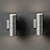 Modern Outdoor Wall Sconce Lighting 3D model small image 2