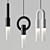 Sculptural Graphical Pendant Lights 3D model small image 2