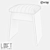 LoftDesigne 31189 Wooden Fabric Stool 3D model small image 2