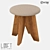 Title: Modern Wooden Fabric Stool 3D model small image 1