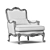 Classic Louis XV Armchair | 3D Upholstery 3D model small image 4