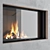 Impressive 3D Fireplace Wall Set 3D model small image 2