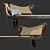 Colonial Rosewood Chaise Longue 3D model small image 2