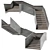 Sleek Modern Stair Model 3D model small image 3