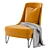 Retro Hairpin Legs Armchair Chris 3D model small image 1