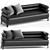 Elegant Lucy Leather Sofa 3D model small image 1