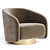 Sleek BOEMIA Swivel Armchair 3D model small image 1