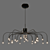 Flexible Steel LED Chandelier Starfall 3D model small image 2