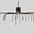 Flexible Steel LED Chandelier Starfall 3D model small image 3