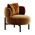 Contemporary Lounge Armchair in Corona 3D model small image 4