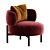 Contemporary Lounge Armchair in Corona 3D model small image 6