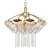 Gold-plated Crystal Chandelier Elegance 3D model small image 1