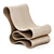 Sleek Reform Lounge Chair 3D model small image 2