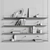 Minimalist Metal Decor Bookshelf 3D model small image 3