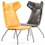 Anjo Leather Armchair Model 3D model small image 1