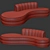 Chic Chanel Velvet Curved Sofa 3D model small image 3