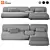 Modern Modular Lema Cloud Sofa 3D model small image 2