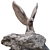 Eagle Sculpture on Stone Base 3D model small image 3