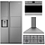 Sleek SMEG Kitchen Appliances Bundle 3D model small image 11