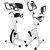 Compact Fit Folding Exercise Bike 3D model small image 4