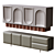 Modern White Sideboard Buffet Storage 3D model small image 1