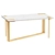 Sleek White Marble Coffee Table 3D model small image 1