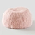 Himalayan Blush Faux-Fur Beanbag Chair 3D model small image 1