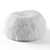 Himalayan Blush Faux-Fur Beanbag Chair 3D model small image 3