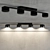 Modern Dallas Black Ceiling Light 3D model small image 3