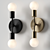 Sleek Gold Modern Wall Sconce 3D model small image 2