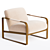 Contemporary Four Hands Armchair in Millimeters 3D model small image 2