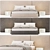 Contemporary Fabric Double Bed Woodnotes 3D model small image 2