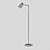 Elegant Black Metal Floor Lamp 3D model small image 2