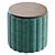 Sleek Textile Yellow Pouf 3D model small image 6