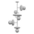 Elegant Pimpri Chandelier Fixture 3D model small image 2