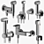 Sleek Hygienic Shower Set 3D model small image 2