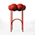 Red Saturn Bar Stool, Splash of Bohemian Opulence 3D model small image 3