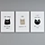 Modern Cat Poster Frame Set 3D model small image 3