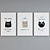 Modern Cat Poster Frame Set 3D model small image 5