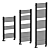 Modern Steel Heated Towel Rail 3D model small image 1