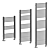 Modern Steel Heated Towel Rail 3D model small image 2