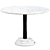 1980s Italian Marble Dining Table 3D model small image 1