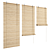 Bamboo roll-up blinds, 16-135cm 3D model small image 3