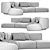 Modern JEFF Sofa Pedrali Design 3D model small image 4