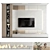 3D TV Wall Set with Samsung TV 3D model small image 1