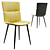 Modern Faux Leather Dining Chair 3D model small image 2