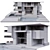 Modern Architectural House Design Kit 3D model small image 6