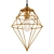 Elegant Gem Filament Ceiling Light 3D model small image 1