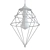 Elegant Gem Filament Ceiling Light 3D model small image 2