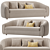 Modern Rouen Sofa by Lemieux 3D model small image 1